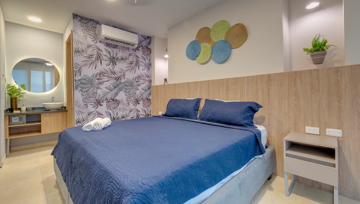 King Room 302 — king bed and closets